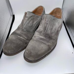 Men's John Varvatos Gray Suede Slip-On Shoes